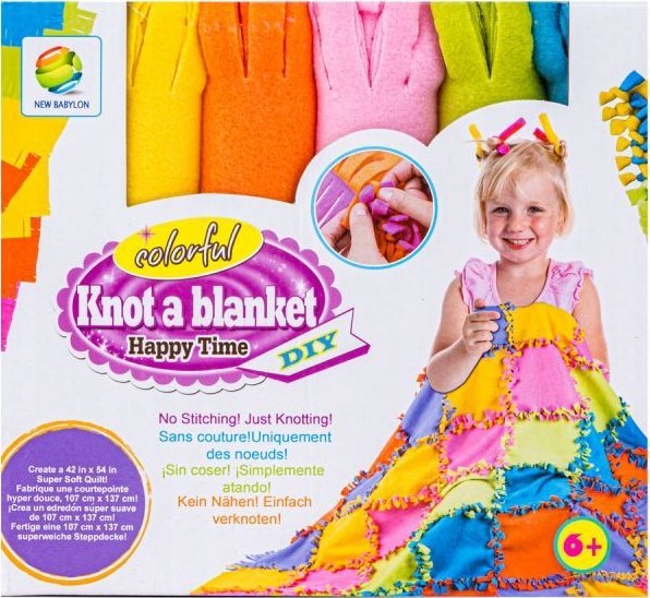 Kreatywny Zestaw, Wyszywanka, Pluszowy KOCYK Do Szycia DIY PATCHWORKOWA NARZUTKA KOC