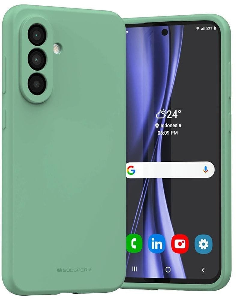 Etui Mercury Silicone do Samsung Galaxy A36 zielony