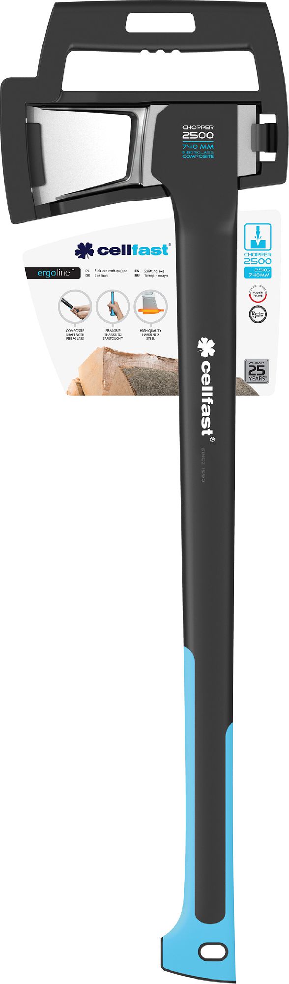 Cellfast Siekiera rozłupująca z tworzywa sztucznego 2,5kg 74cm (41-007)