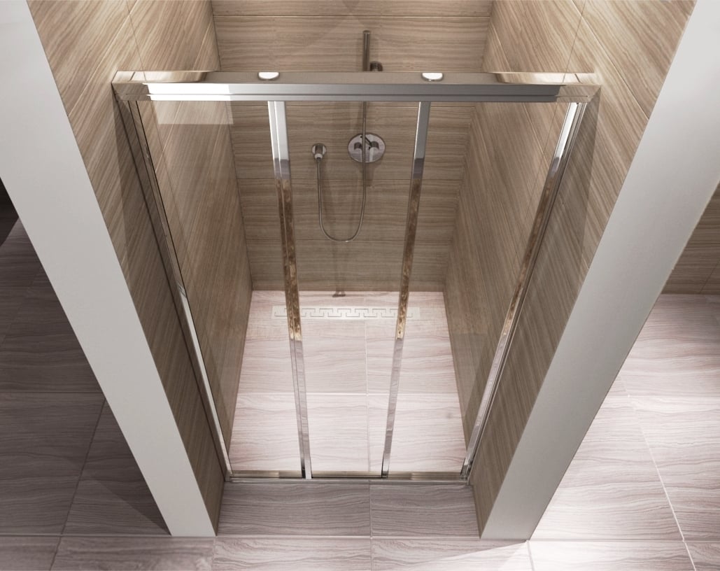 Rea Drzwi prysznicowe przesuwne Alex wnękowe 90cm szkło/chrom