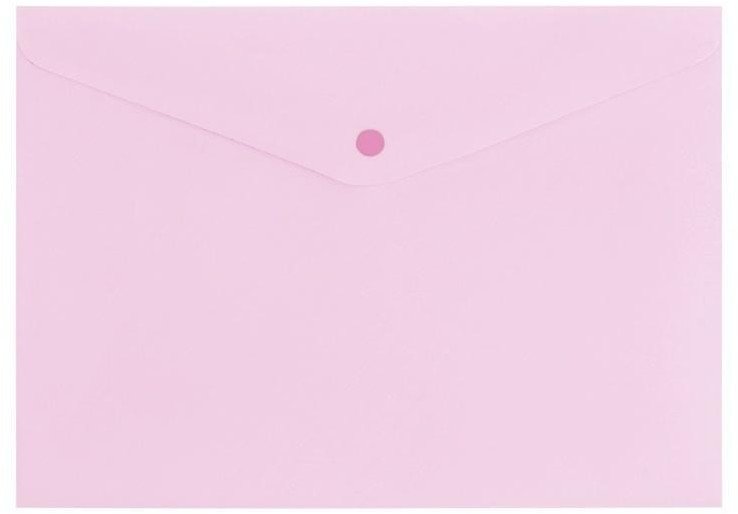 Teczka A4 zamykane na zatrzak pastel różowy