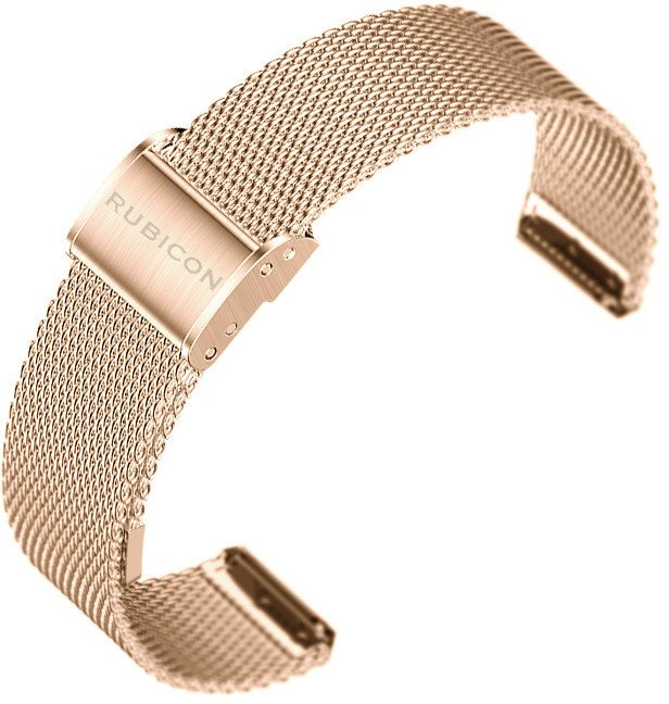 Bransoleta - siatka mesh RUBICON - 20mm złoty rosegold