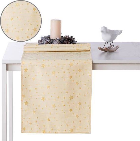 AmeliaHome Bieżnik Stardust złoty 30x100