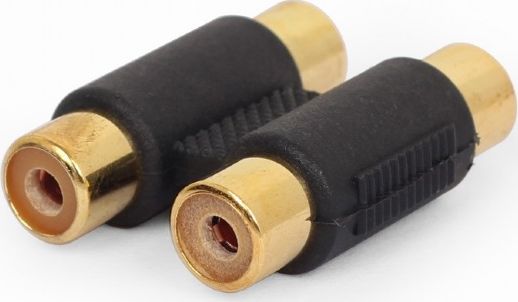 Adapter AV Gembird czarny (A-2RCAFF-01)