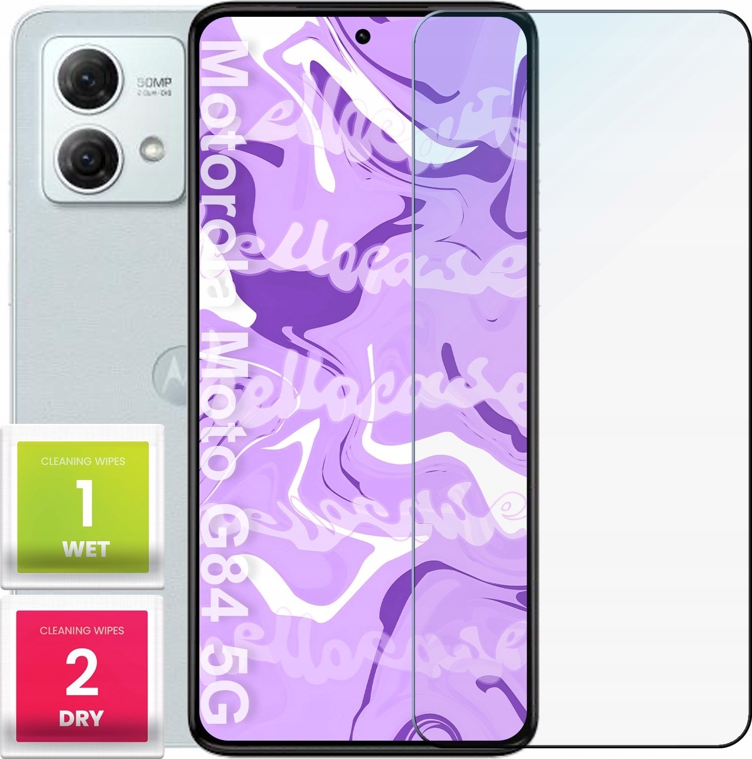 Hello Case Szkło Hartowane do Motorola Moto G84 5g (szybka 9H, płaskie 2.5D, ochronne)