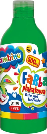 Bambino Farby plakatowe w butelce 500ml Bambino zielona