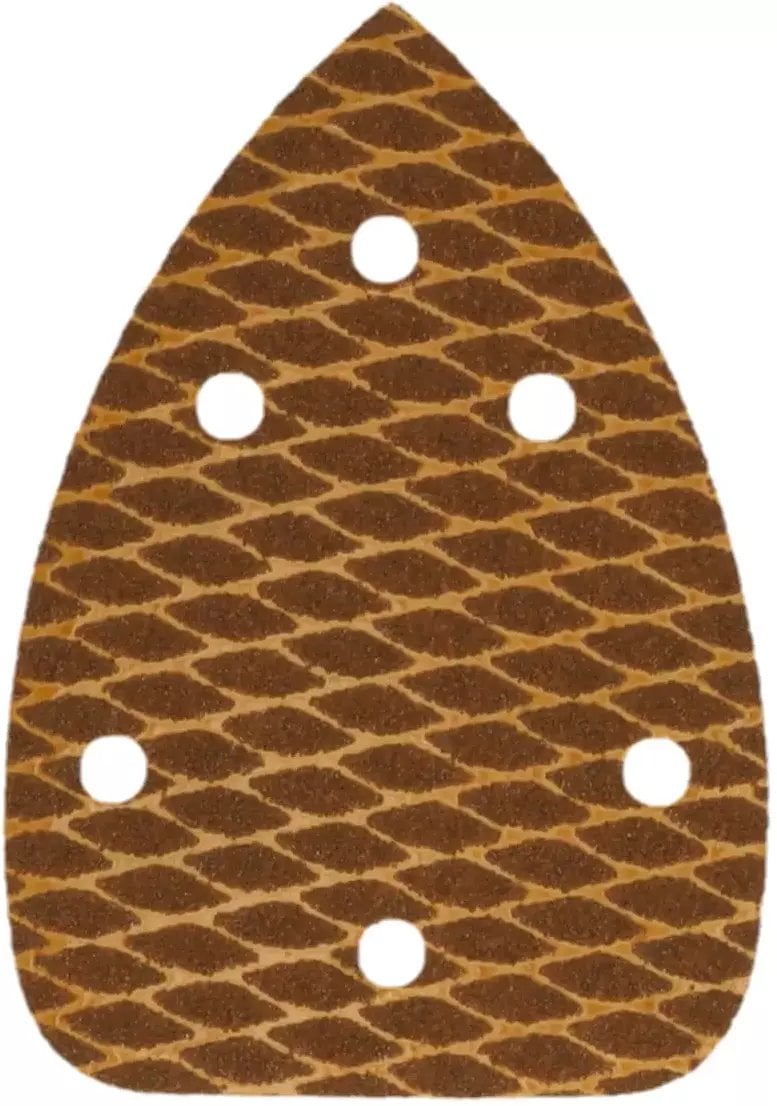 Dedra Papier ścierny delta Anti-clogg #100 140x140x80mm, rzep,5szt