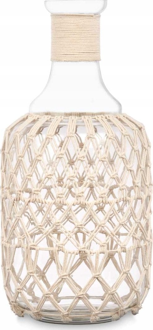 Gift Decor Ozdobna butelka w plecionce ze sznurka