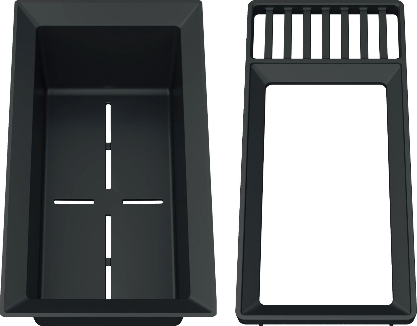 Blanco BLANCO Ociekacz z tworzywa 2 w 1, rama + odsączarka w kolorze czarnym