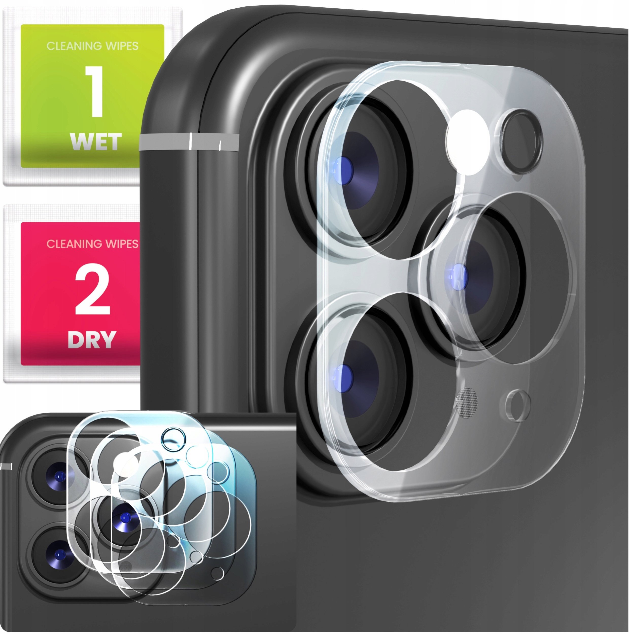 3-PAK Szkło Na Aparat Do Apple iPhone 11 Pro Max (Hartowane, Na Obiektyw)