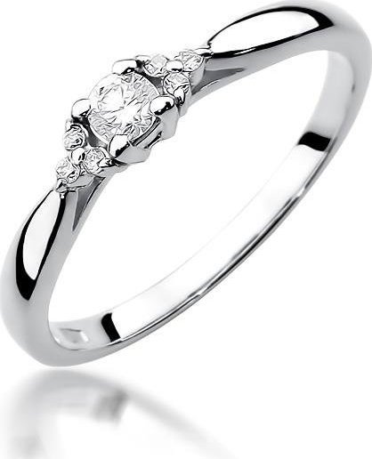 Best Diamonds złoty pierścionek z brylantem 0.13ct 21
