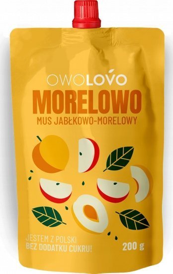 Owolovo OWOLOVO MUS JABŁKOWO MORELOWY PRZECIER 200G