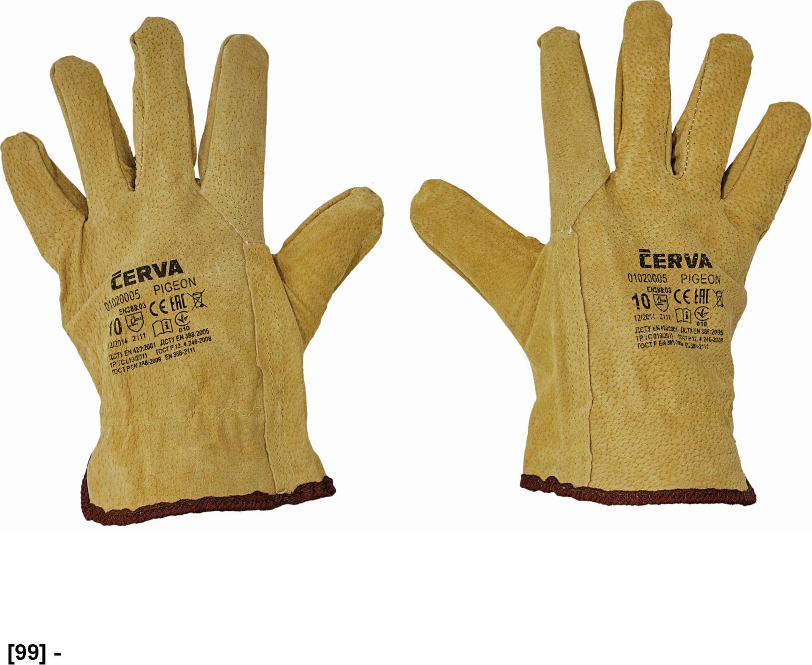 CERVA PIGEON - rękawice mechaniczne skórzane 10,5