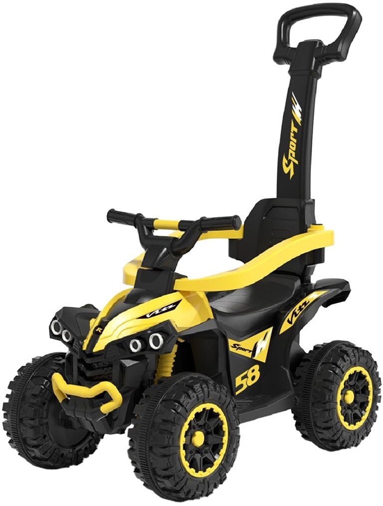 BM JEŹDZIK Z RĄCZKĄ MEGA ŻÓŁTY QUAD 8596164159217