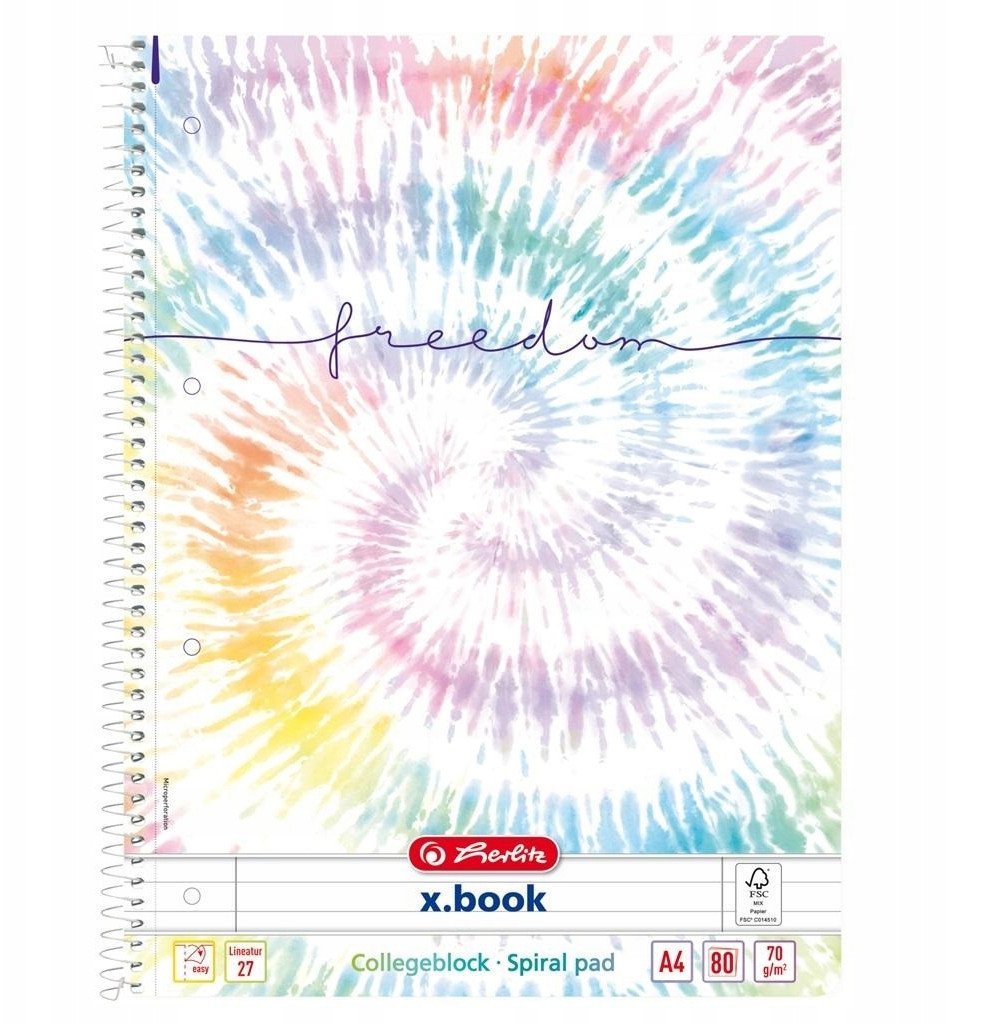 Brulion spirala A4/80K linia New Batik FD (5szt)