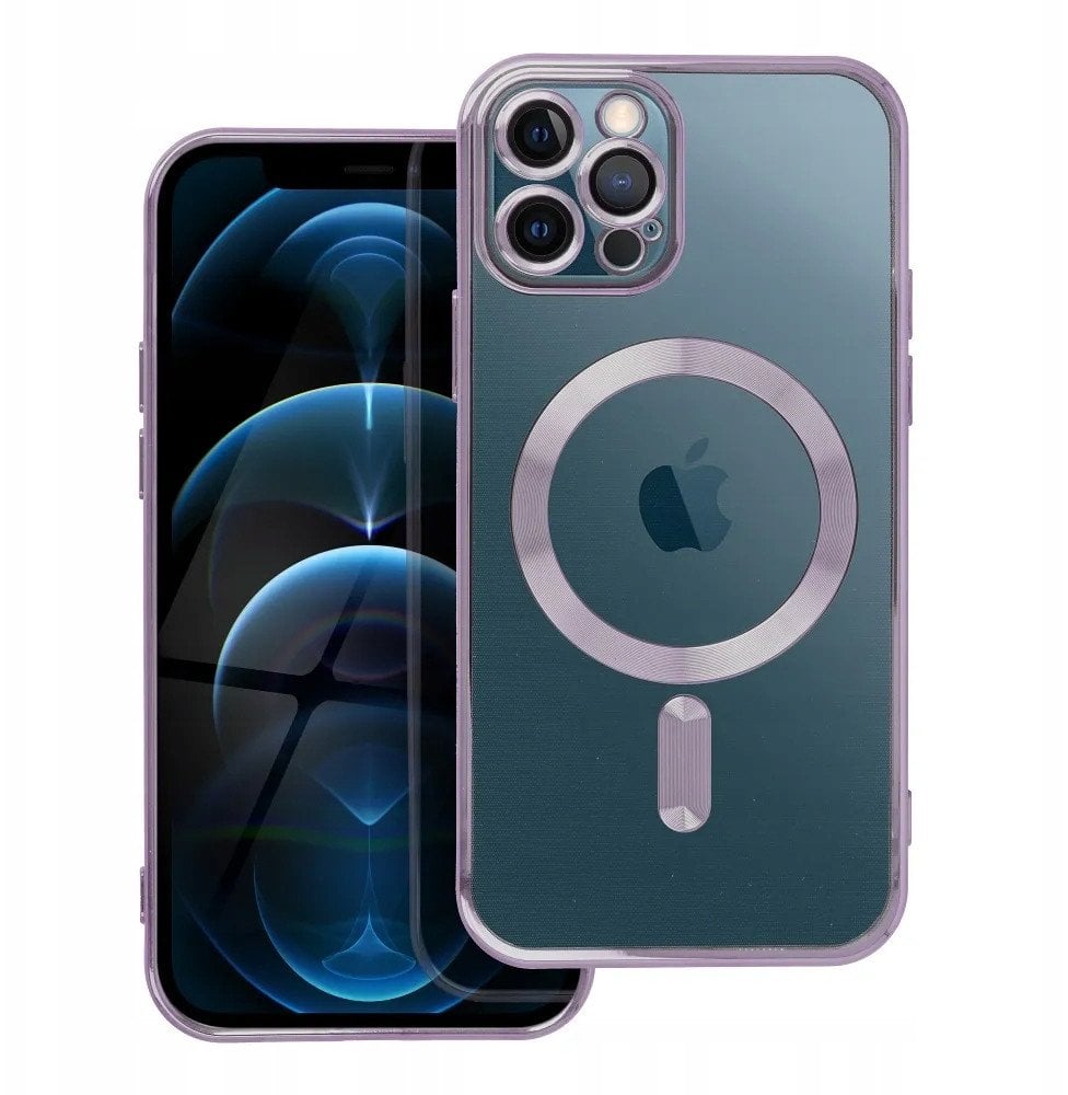 Futerał ELECTRO MAG COVER kompatybilny z MagSafe do IPHONE 12 Pro fioletowy
