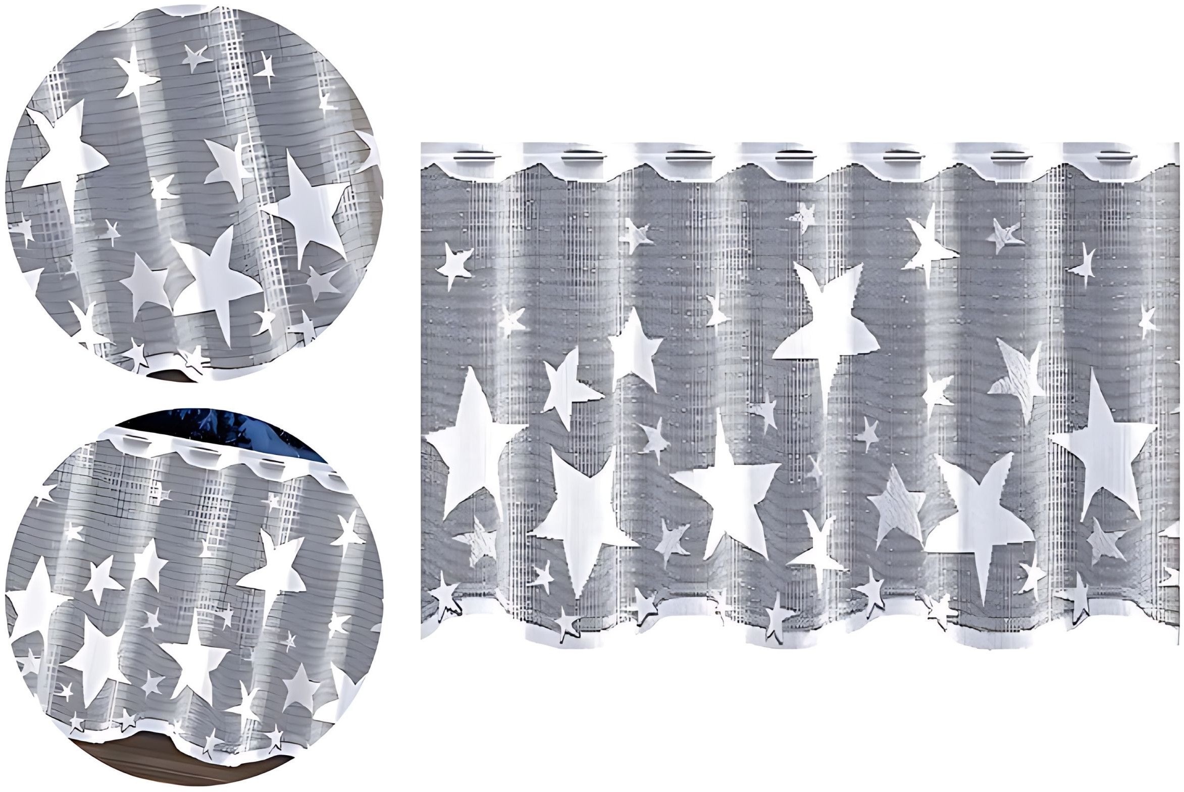 Firanka Gwiazdki wysokość 40 cm DomoweTekstylia | WN628G 040 | Święta Boże Narodzenie