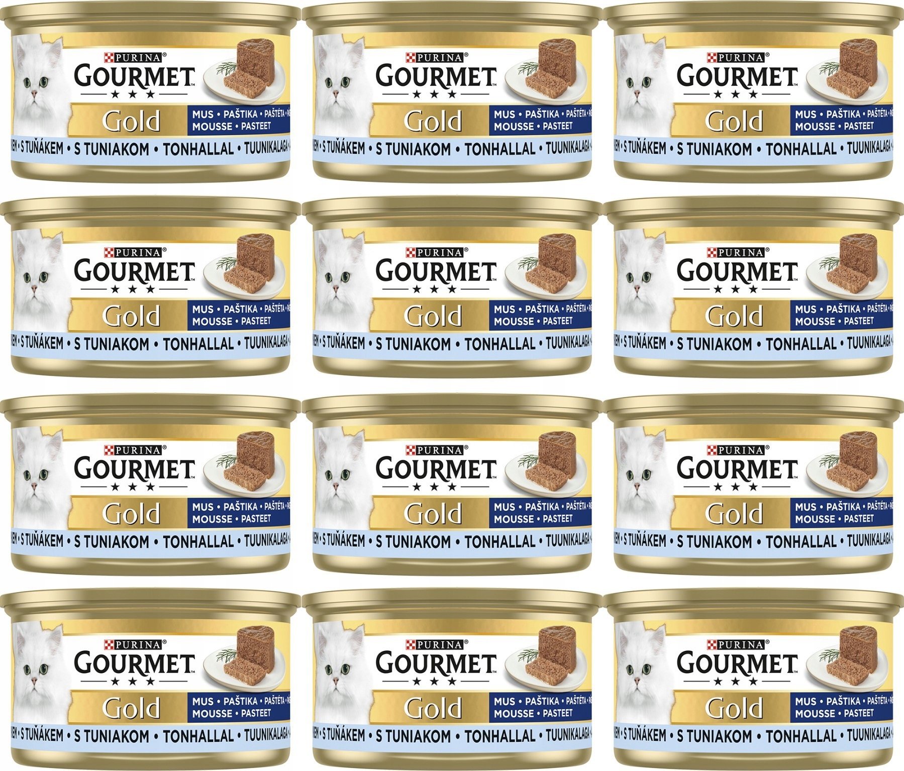 Purina Purina Gourmet Gold Karma dla kotów mus z tuńczykiem 85 g x 12 sztuk