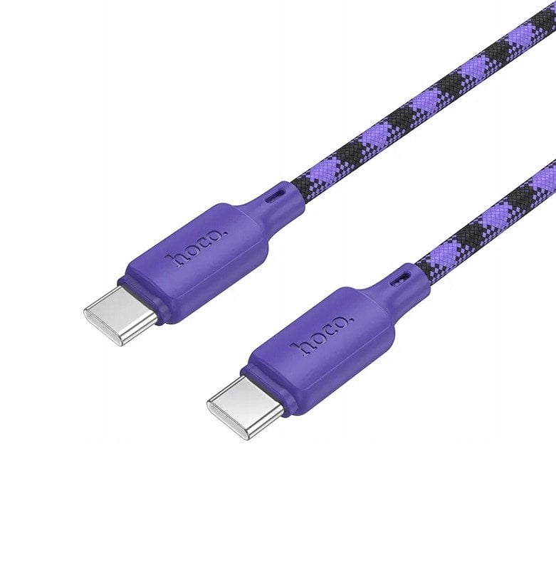 Kabel USB Hoco USB-C - USB-C 1 m Fioletowy