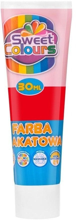 Farba plakatowa w tubie czerwona 30ml