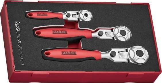 Teng Tools ZESTAW POKRĘTEŁ ZAPADKOWYCH PRZEGUBOWYCH TEA7203, 3SZT. (1 KPL)