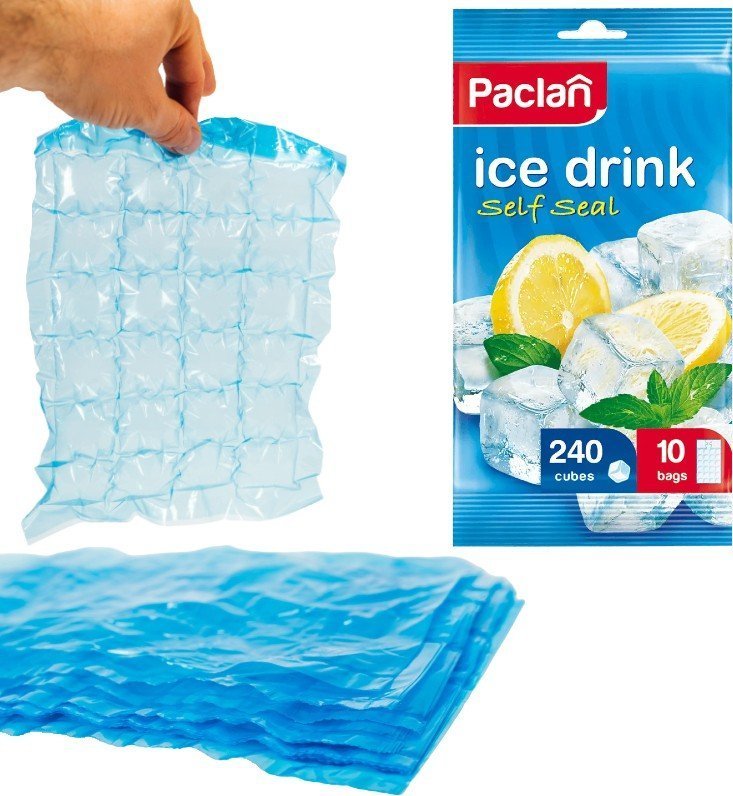 Paclan Woreczki do kostek lodu samozamykające 240 kostki
