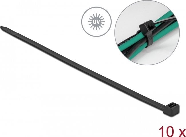 Organizer Delock DELOCK KBI UV-beständig L 610 x B 9,0 mm schwarz 10 Stück