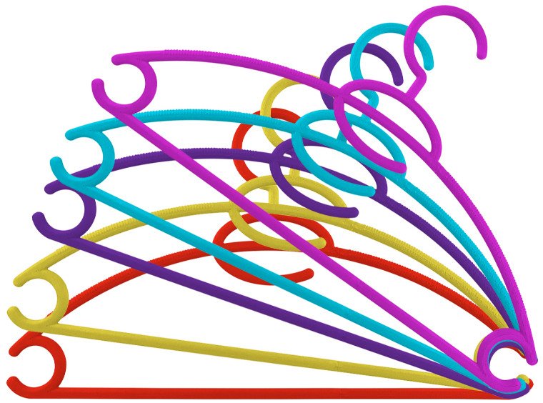 Drebju pakaramie berniem 5gab. plastmasas Kids Collection 34cm asorti violeti/zali/oranzi/zili/roza 8004226010036