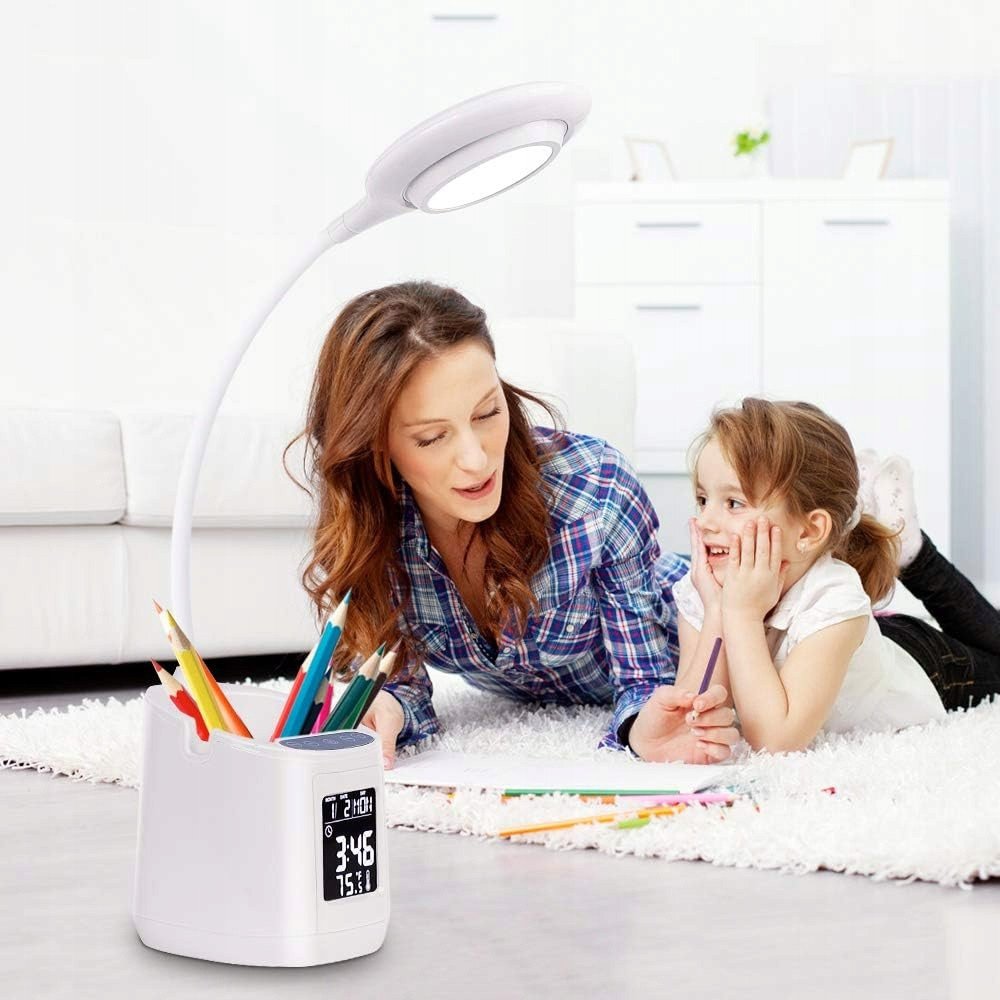 Lampka biurkowa Gotel biała (K711O)