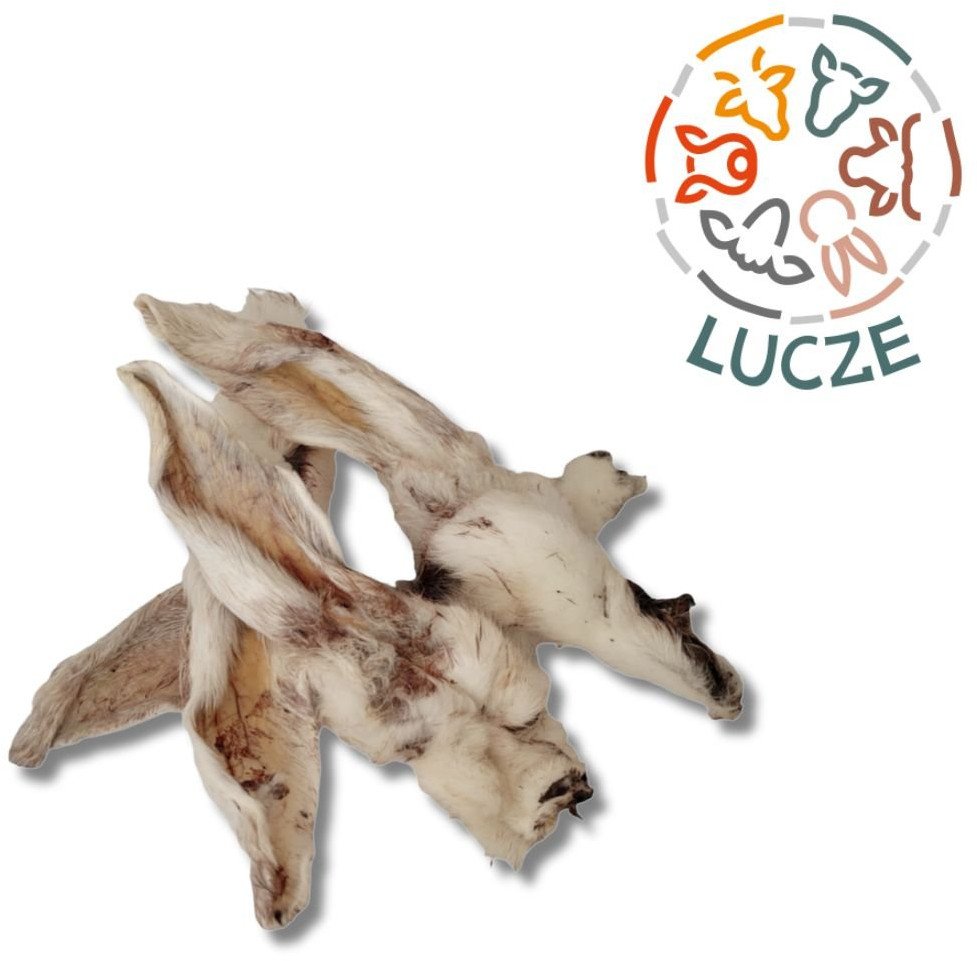 LUCZE Suszone uszy KRÓLICZE z futrem 1kg 100%naturalne