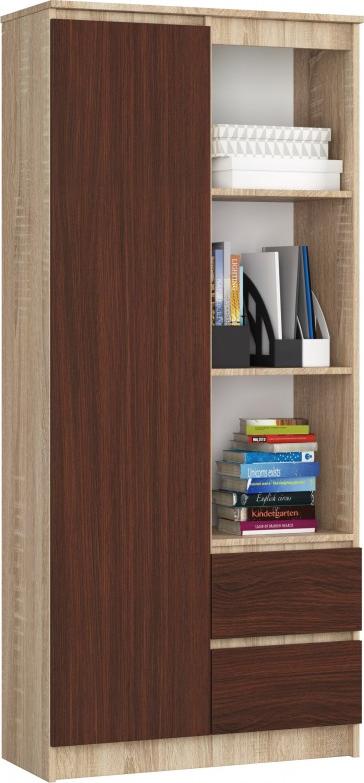 Fabryka Mebli Akord REGAŁ BIUROWY R 80 cm CLP R11 SONOMA / WENGE