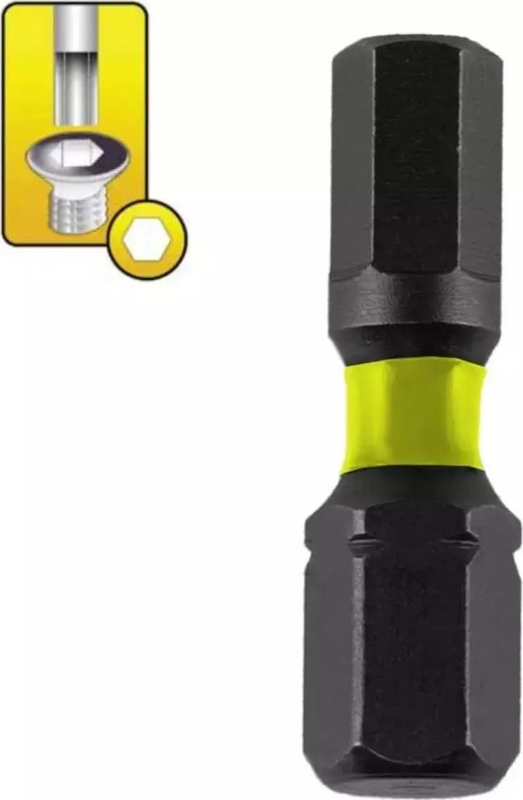 Dedra Końcówki wkrętakowe udarowe Hex H6x25mm, 2szt blister