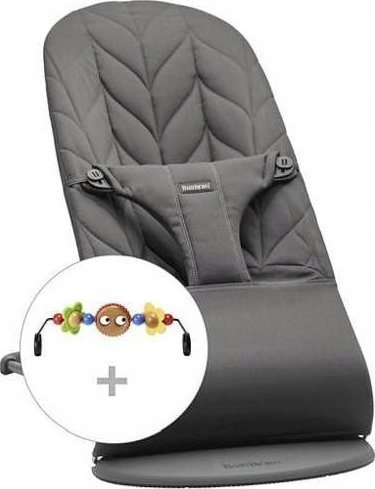 BabyBjorn BABYBJORN bouncer BLISS Cotton + wooden toy, anthracite, 606126