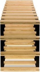 Wamar-Sosenka Regał na wino Stojak na 24 Butelek Szklanych/ PET RW-8/ 8x3 Surowy Naturalny Metal + Drewno RW-8-8x3-24