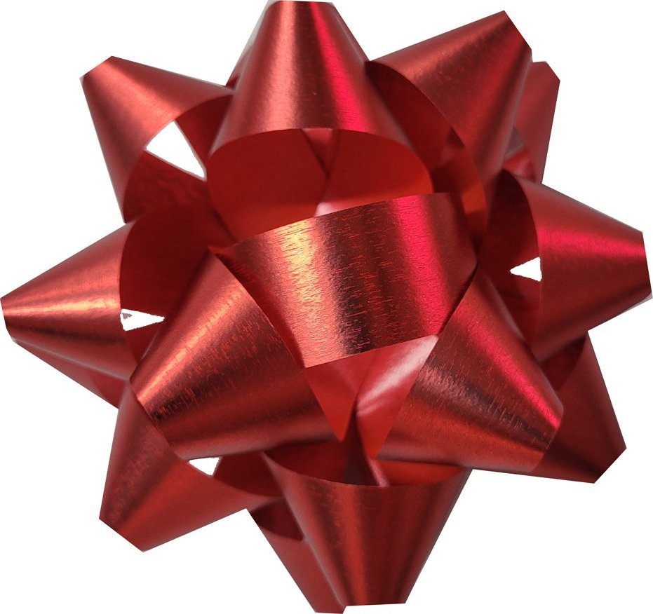 Fastima Rozetka Czerwona KOKARDA do prezentów 5,5cm 5MM