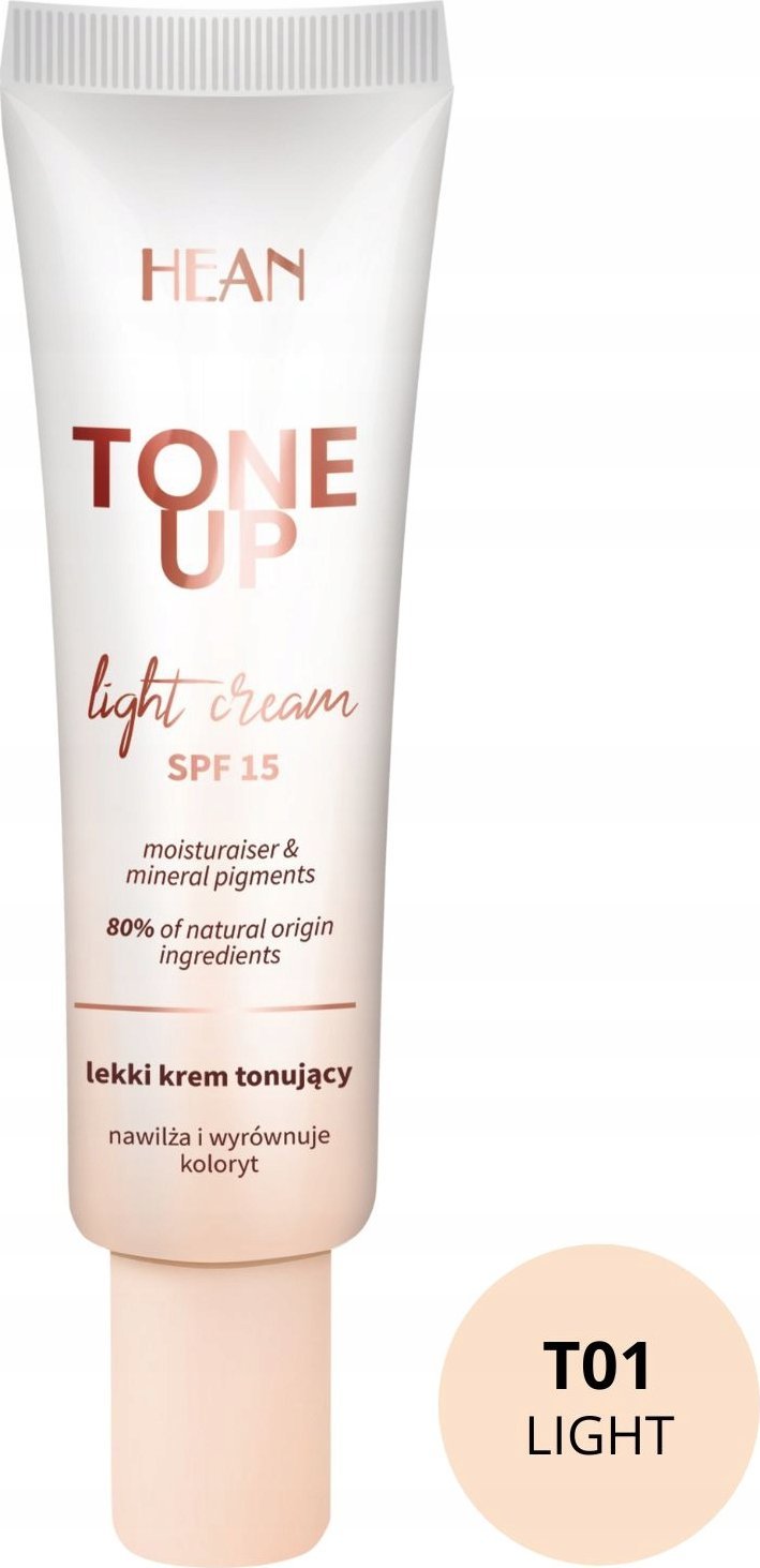 Hean Tone Up Lekki krem tonujący 30ml Light (T01)