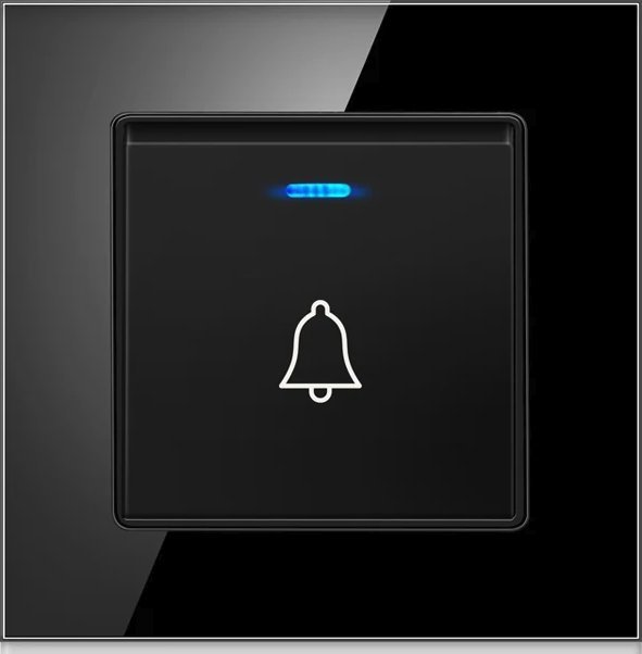 Spreest DZWONEK PRZEWODOWY DO DRZWI FURTKI SIECIOWY CZARNY 230V BIM BAM NADAJNIK