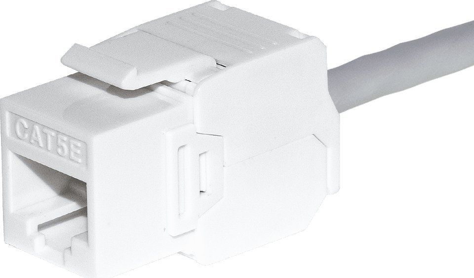 NetRack Moduł keystone Jack RJ45 kat. 6 UTP, beznarzędziowy, biały Netrack
