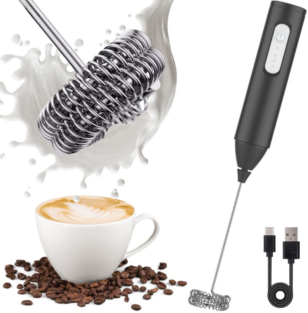 Spieniacz do mleka kawy ręczny ubijacz mini mikser elektryczny 3 tryby