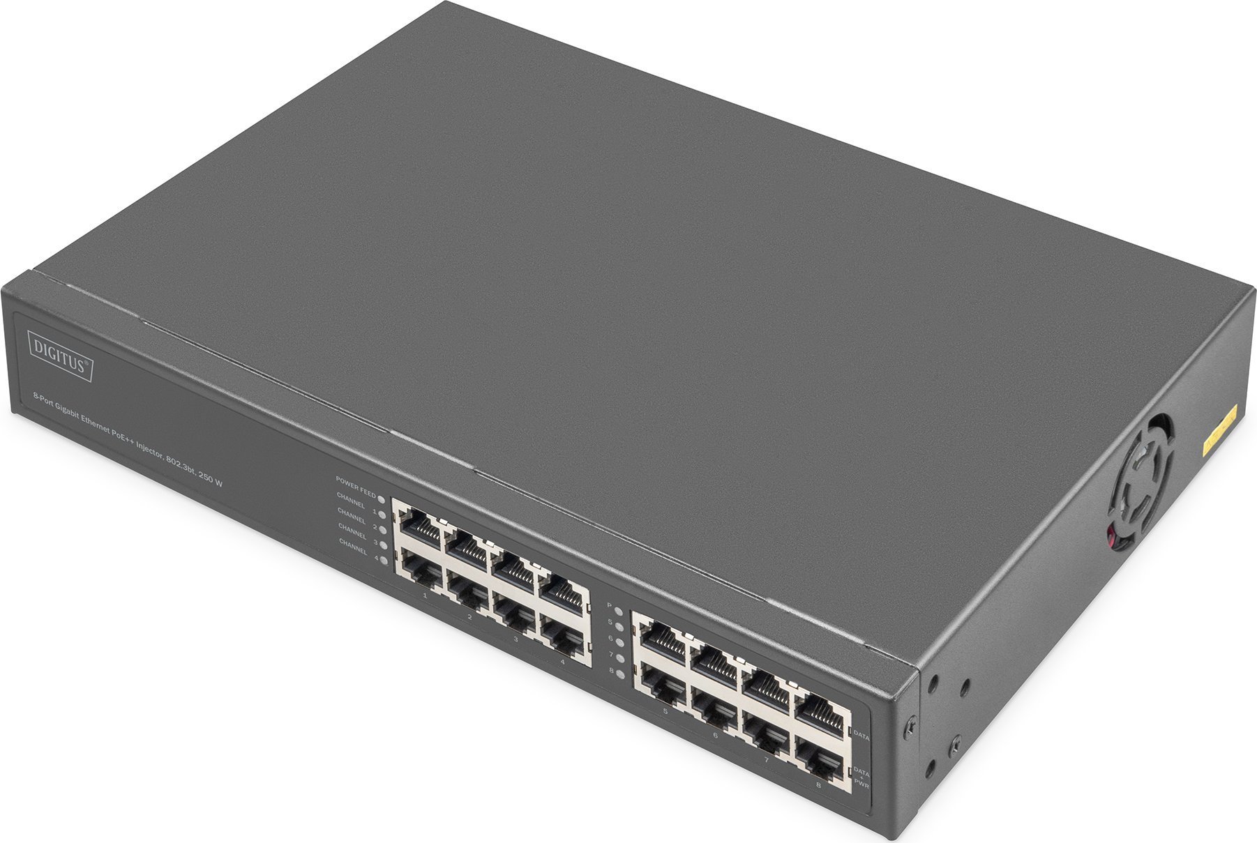 Switch Digitus Switch 8-Port Gigabitgabit PoE + Injektor 250W schw