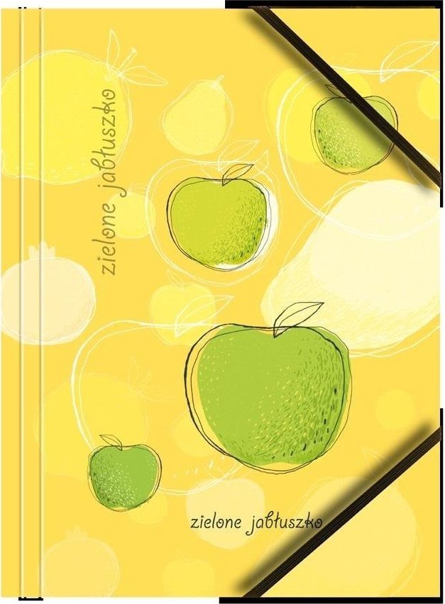 Teczka A4 kartonowa z gumką narożną jabłko (6szt)