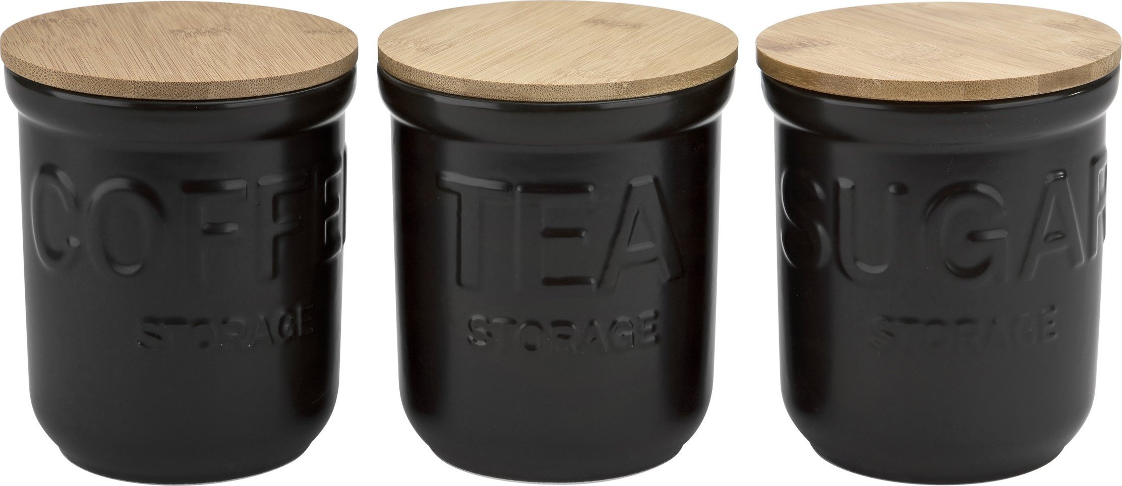 Konighoffer Kpl. 3 pojemników czarny mat