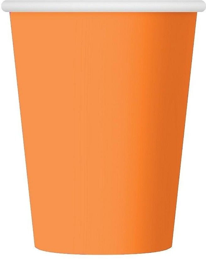 Kubeczki papierowe pomarańczowe 250ml 6szt
