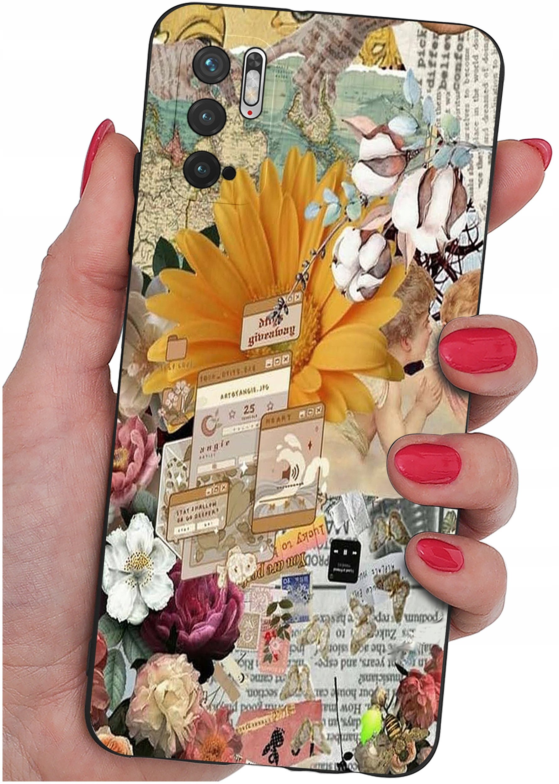 ETUI do Xiaomi Redmi Note 10 5G | WZORY | SILIKONOWE MATT CASE + SZKŁO 9H