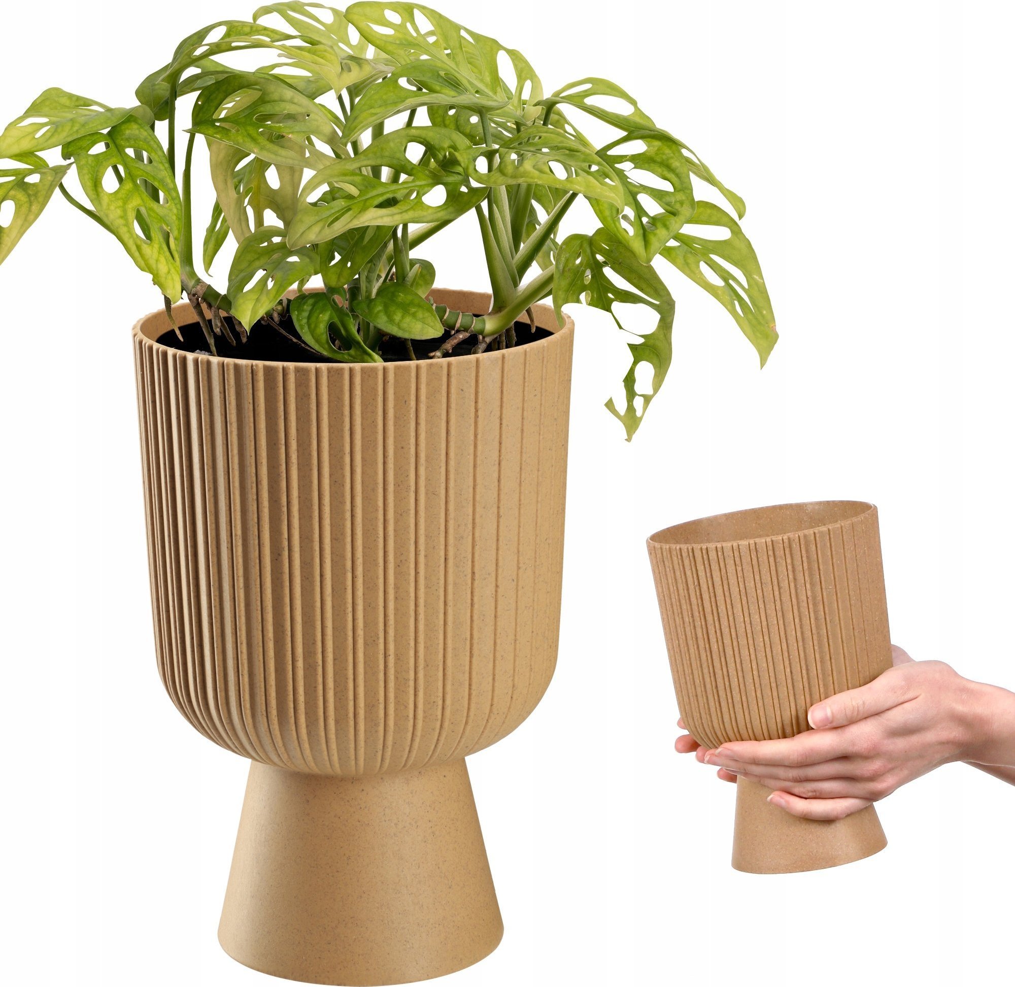 Kadax KADAX Doniczka Donica Osłonka Gazon 14cm Brąz Eko