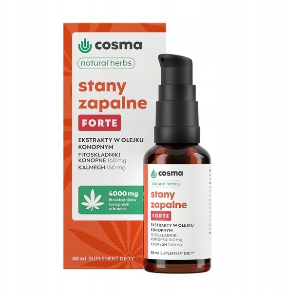 NOW Foods COSMA_Natural* Herbs Stany Zapalne Forte suplement diety 30ml