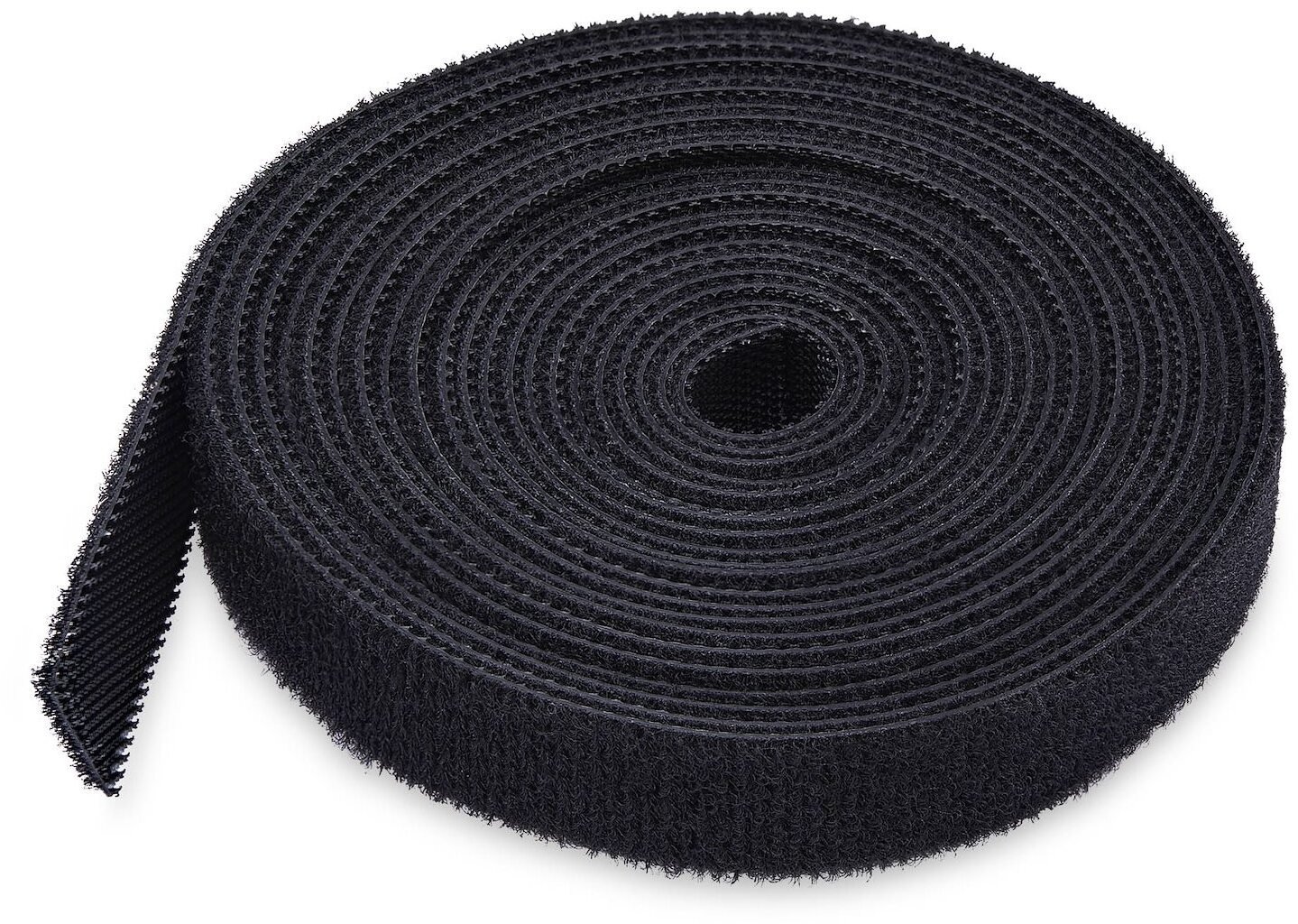 Organizer StarTech czarna taśma rzepowa 12,7mm szeroka, można przyciąć, wielokrotnego użytku opaska kablowa z zapięciem na rzep, rolka