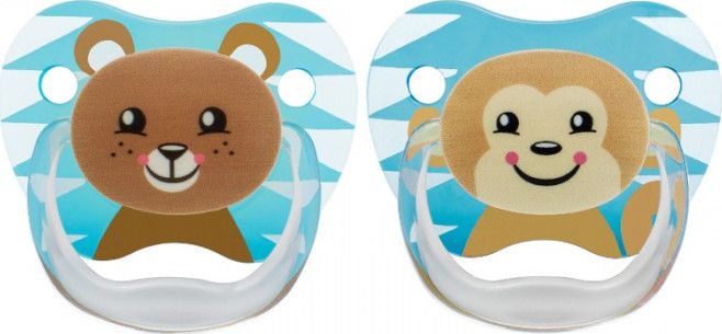 Dr Browns Smoczek PreVent 6-12m Zwierzęta 2pak (PV22015)