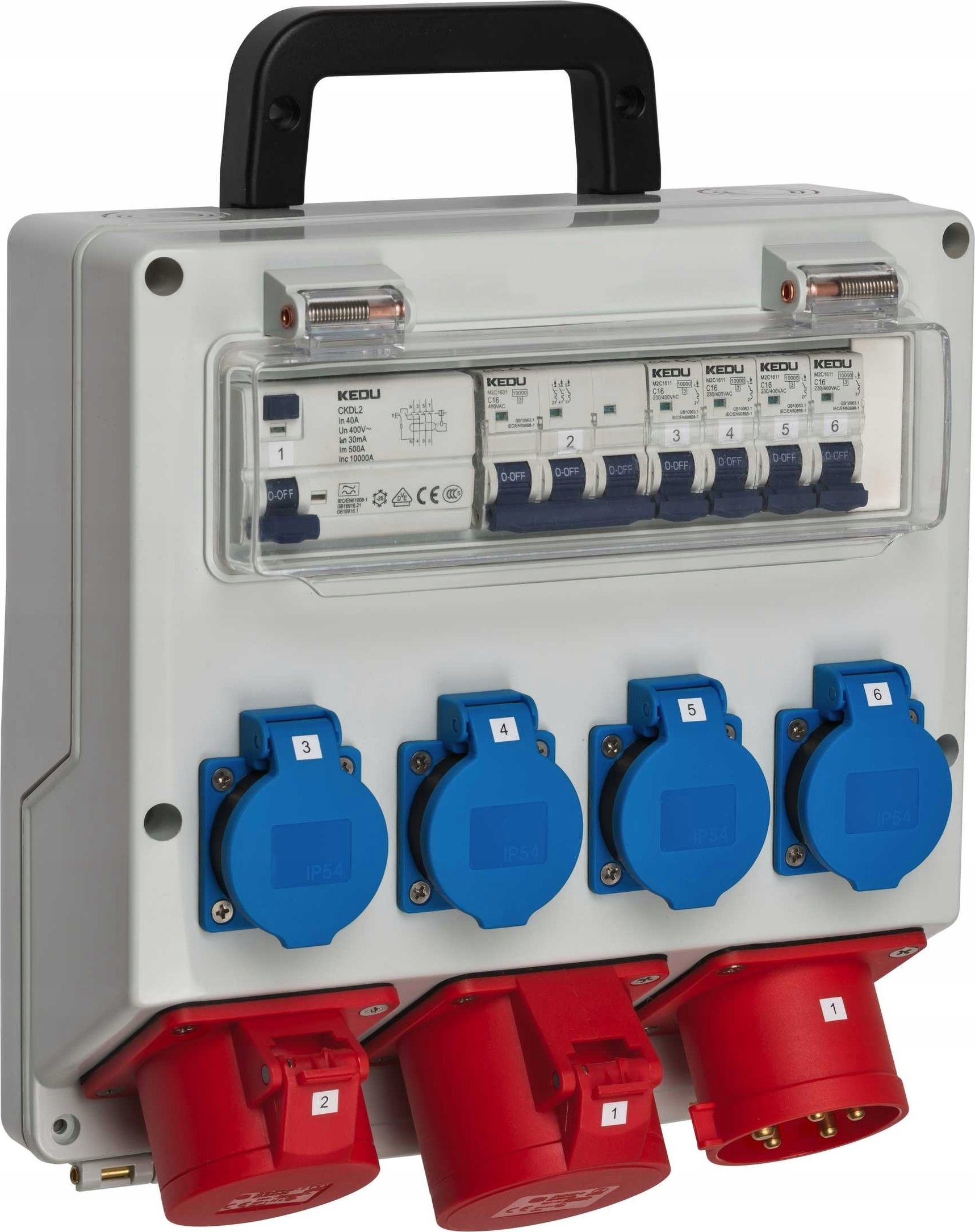 Brennenstuhl Na14 Rozdzielacz Ścienny 6 Gniazd 32A (1154890020)