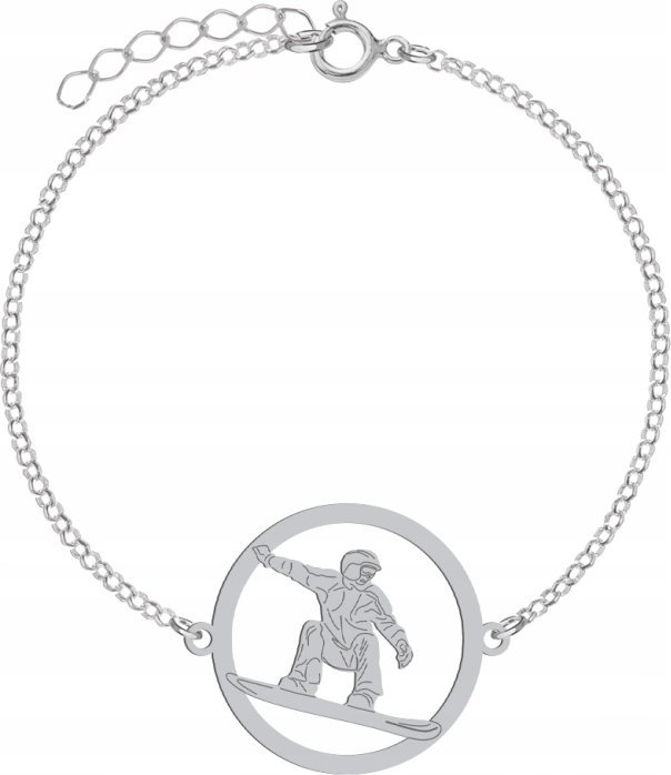 Radziszewska Jewellery Srebrna Bransoletka Snowboarding GRAWER GRATIS